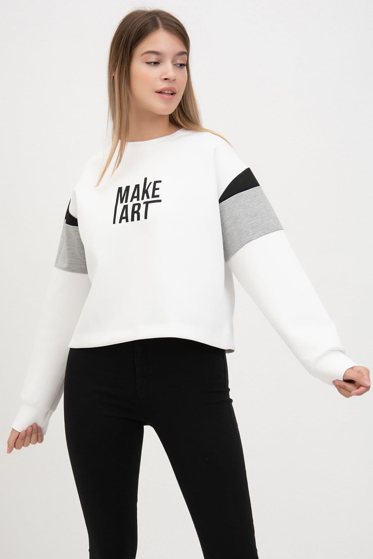 Make Art Baskılı Sweat