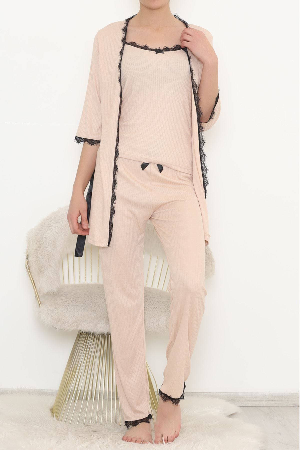 Desenli Lü Pijama Takımı Açıkvizon