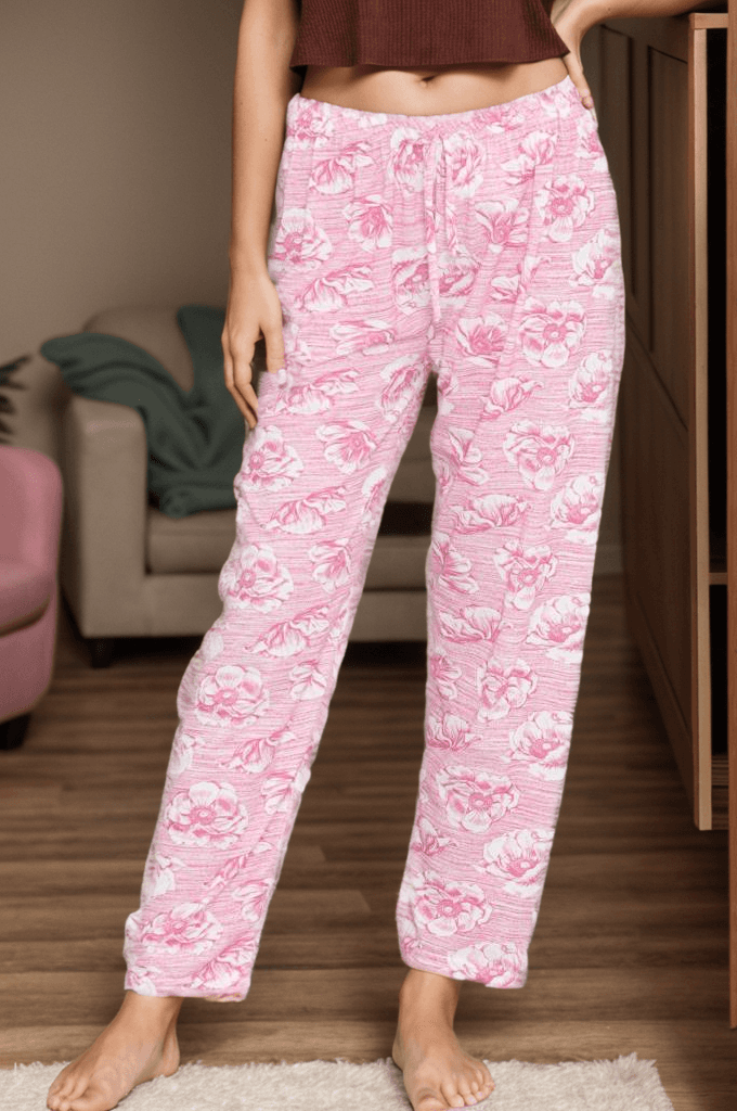 Pijama Altı Pembeçiçekli