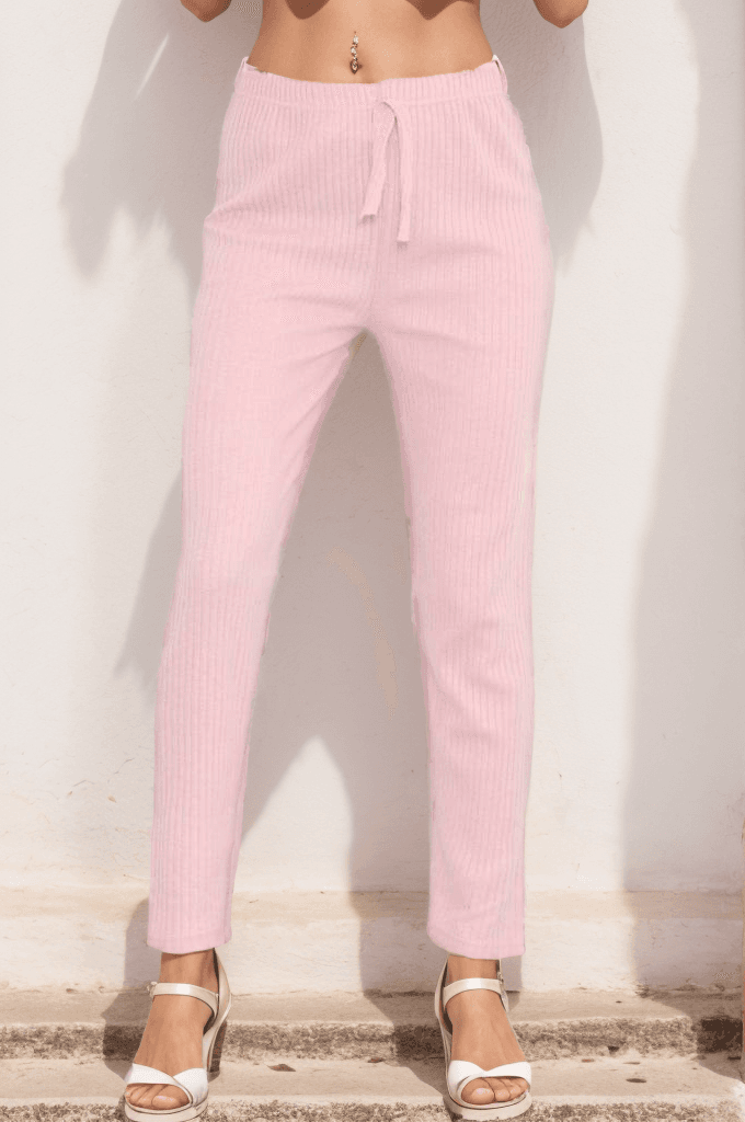 Raporlu Pantolon Pembe