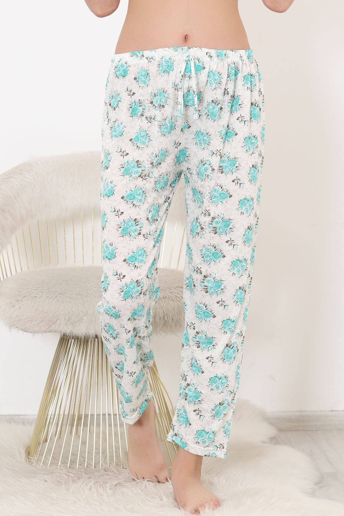 Pijama Altı Yeşilçiçekli