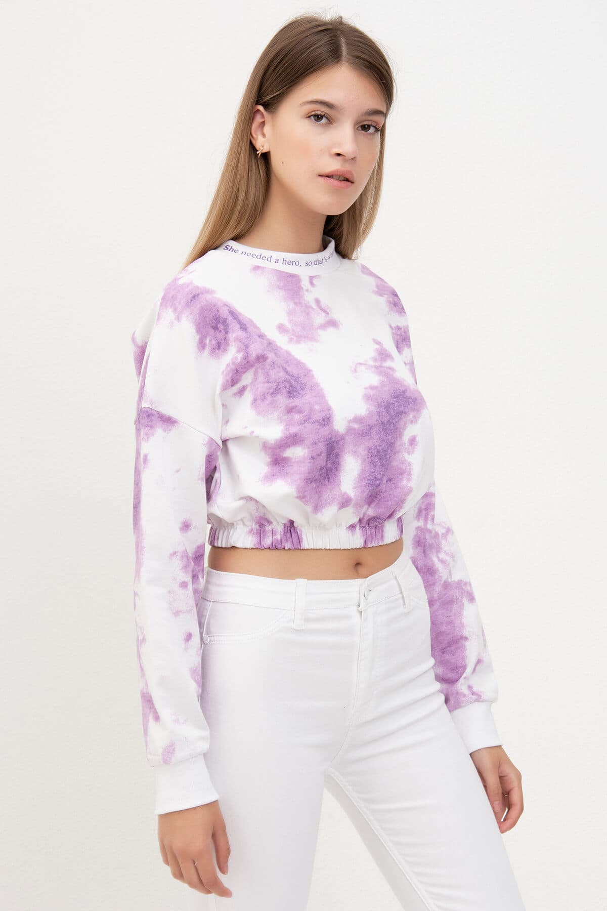 Batik Desen Bel Büzgülü Sweat