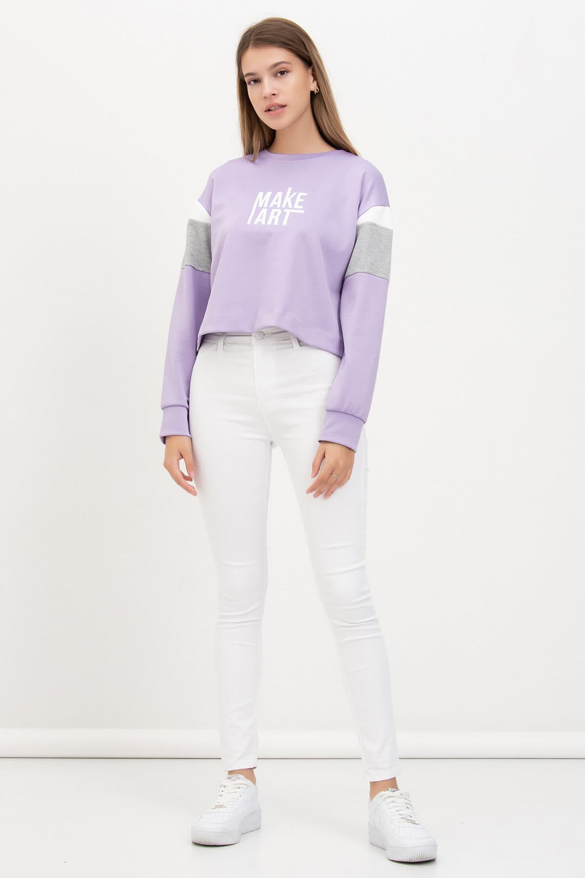 Make Art Baskılı Sweat