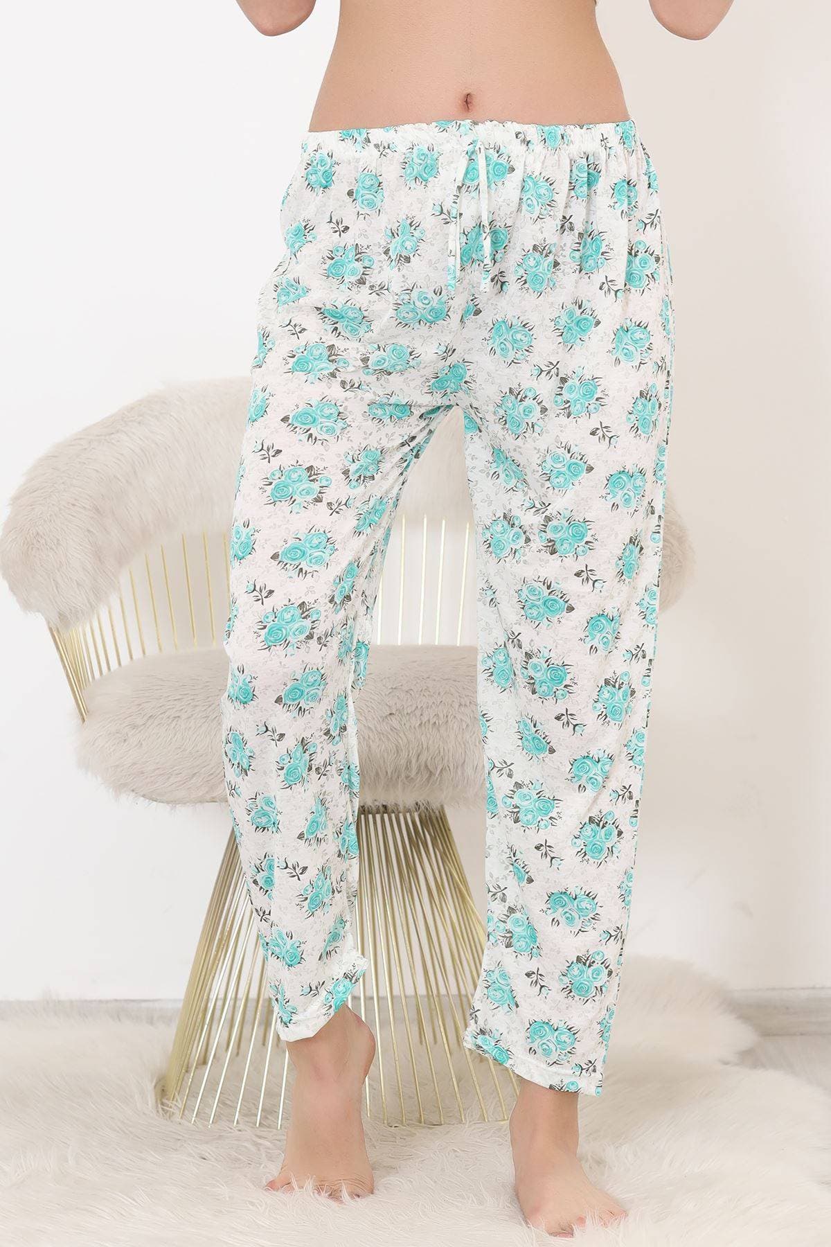 Pijama Altı Yeşilçiçekli
