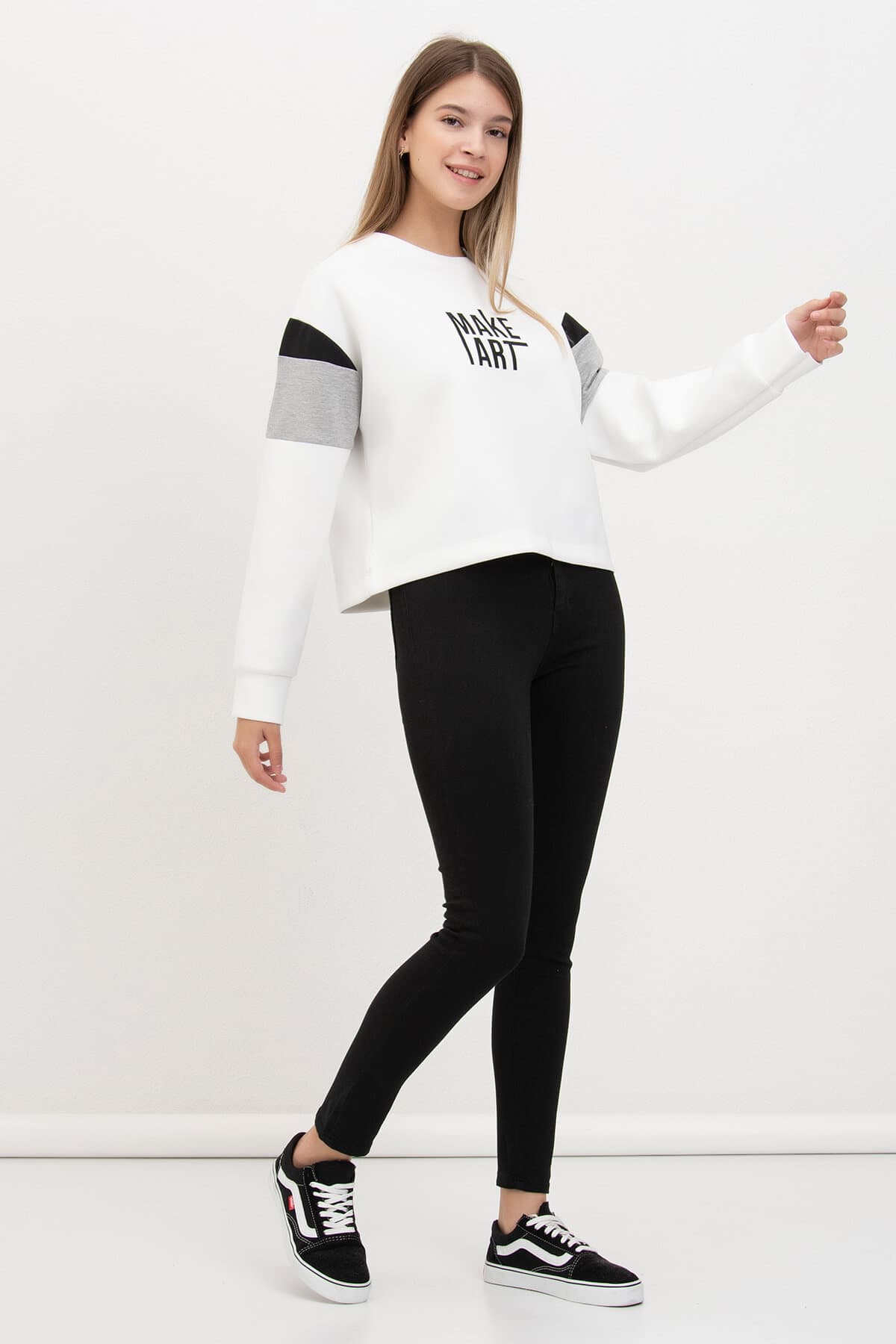 Make Art Baskılı Sweat