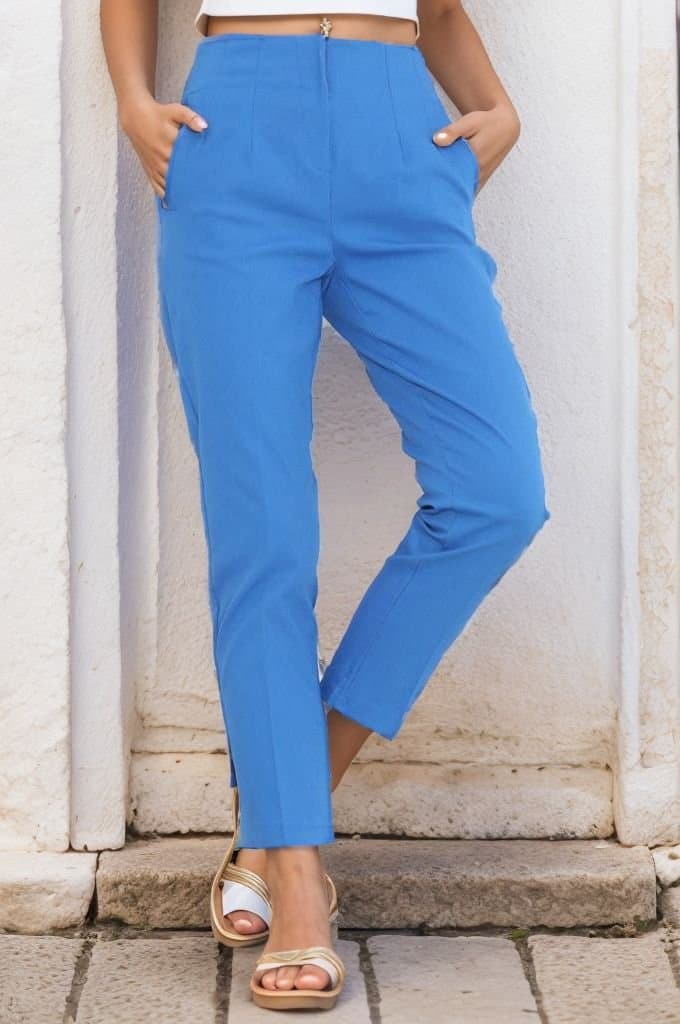 Beli Pensli Duble Pantolon Mavi