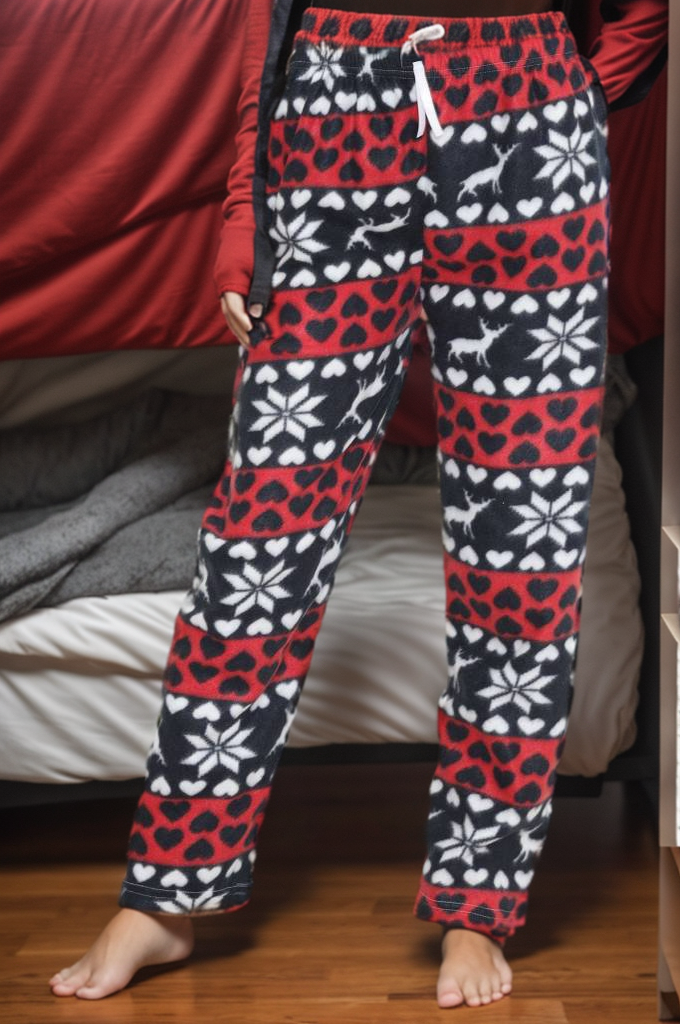 Polar Pijama Altı Kırmızısiyah