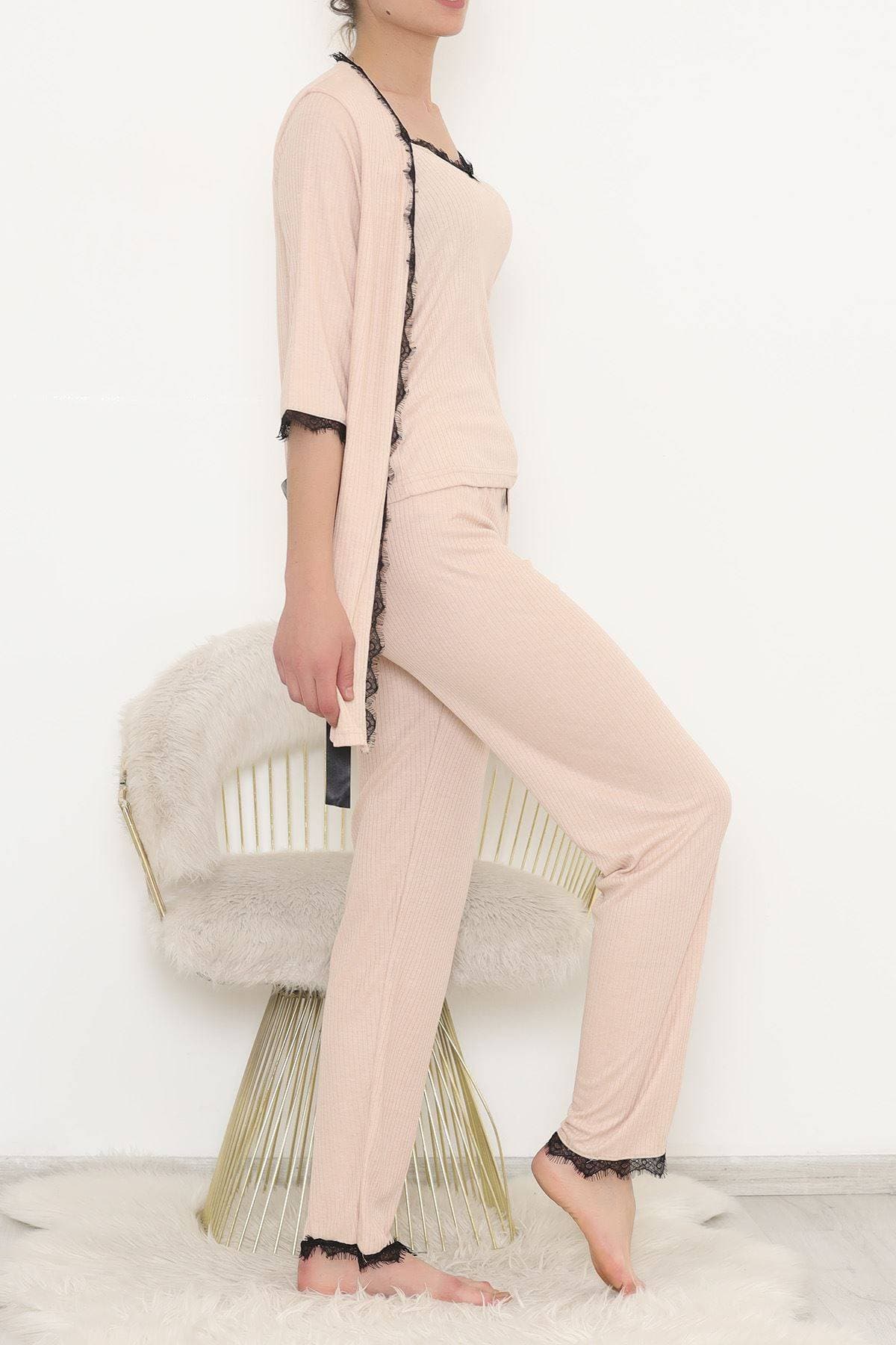 Desenli Lü Pijama Takımı Açıkvizon