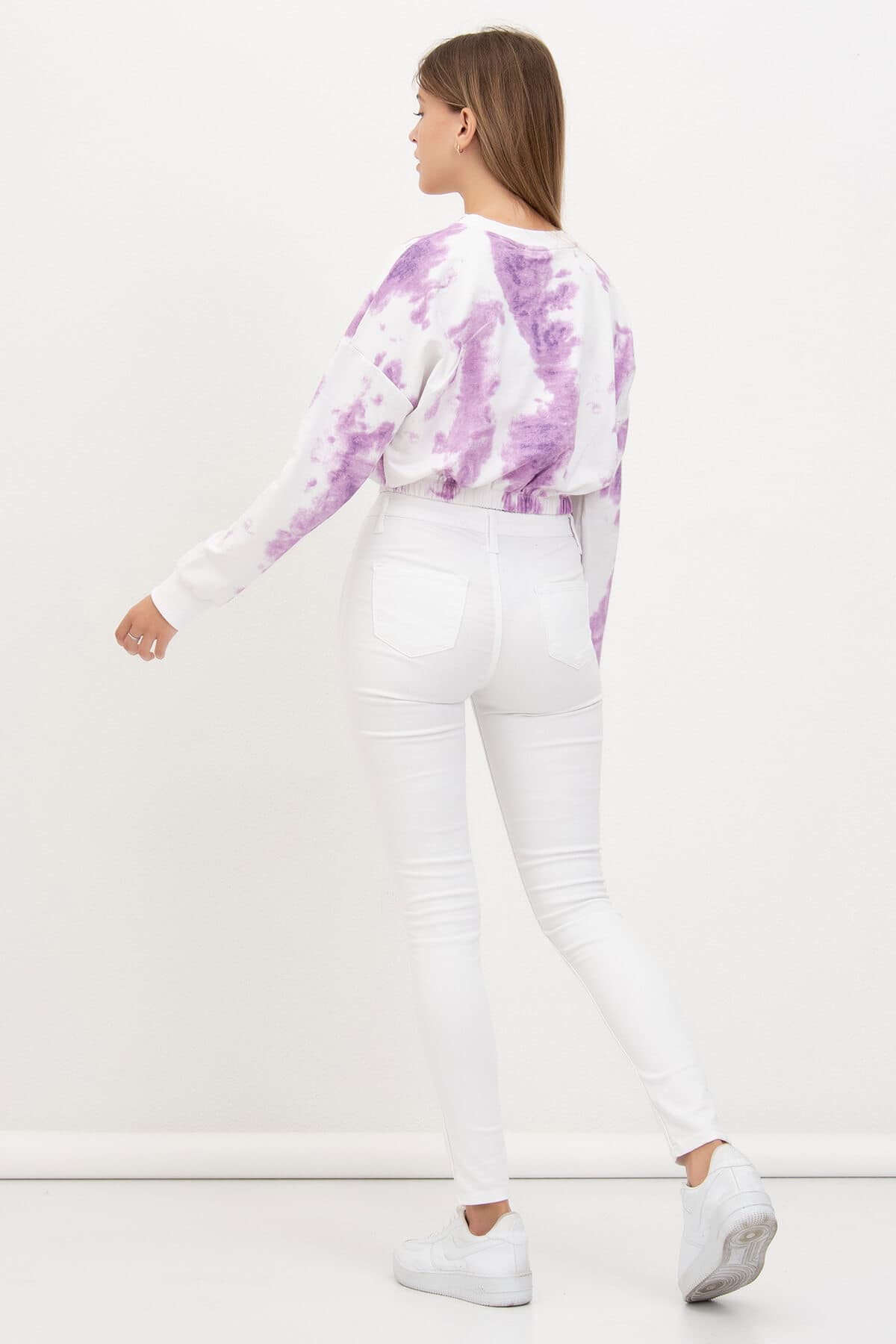 Batik Desen Bel Büzgülü Sweat