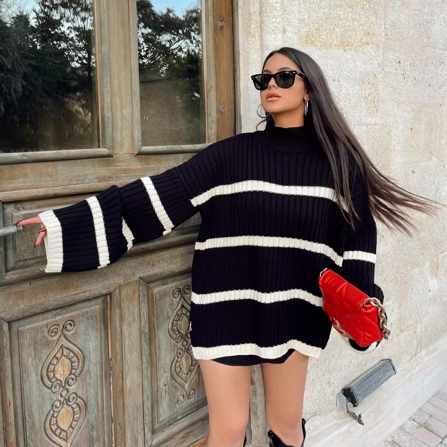 Çizgili Tunik Siyahkemik