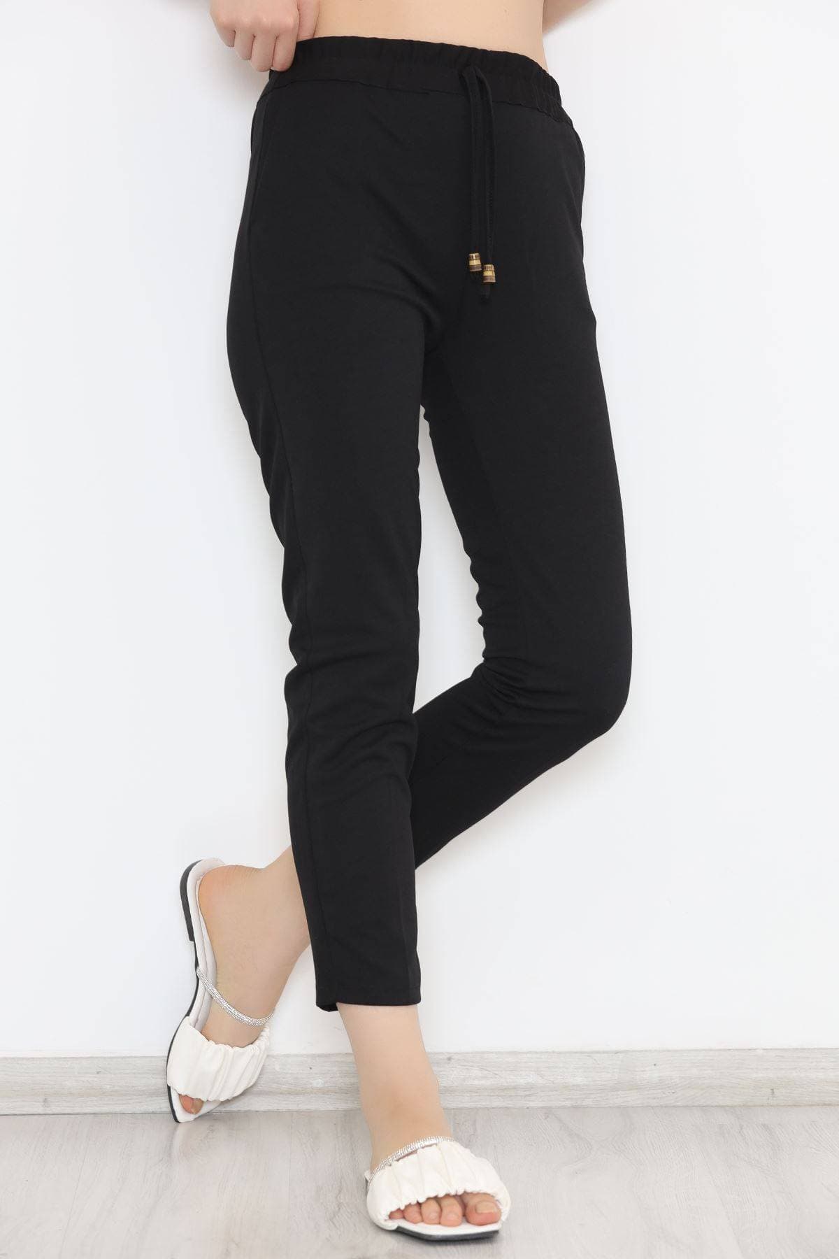 Beli Lastikli Pantolon Siyah
