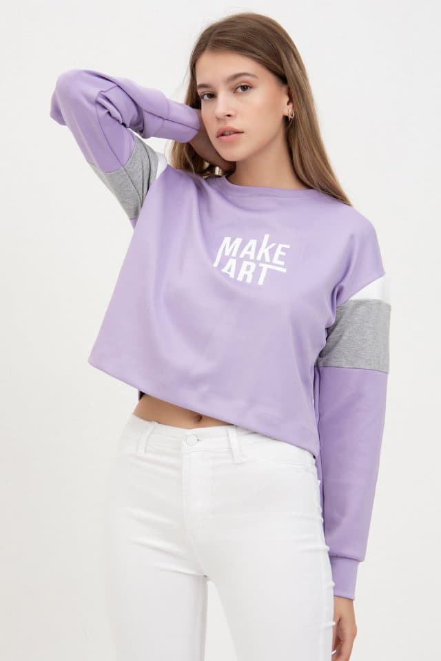 Make Art Baskılı Sweat