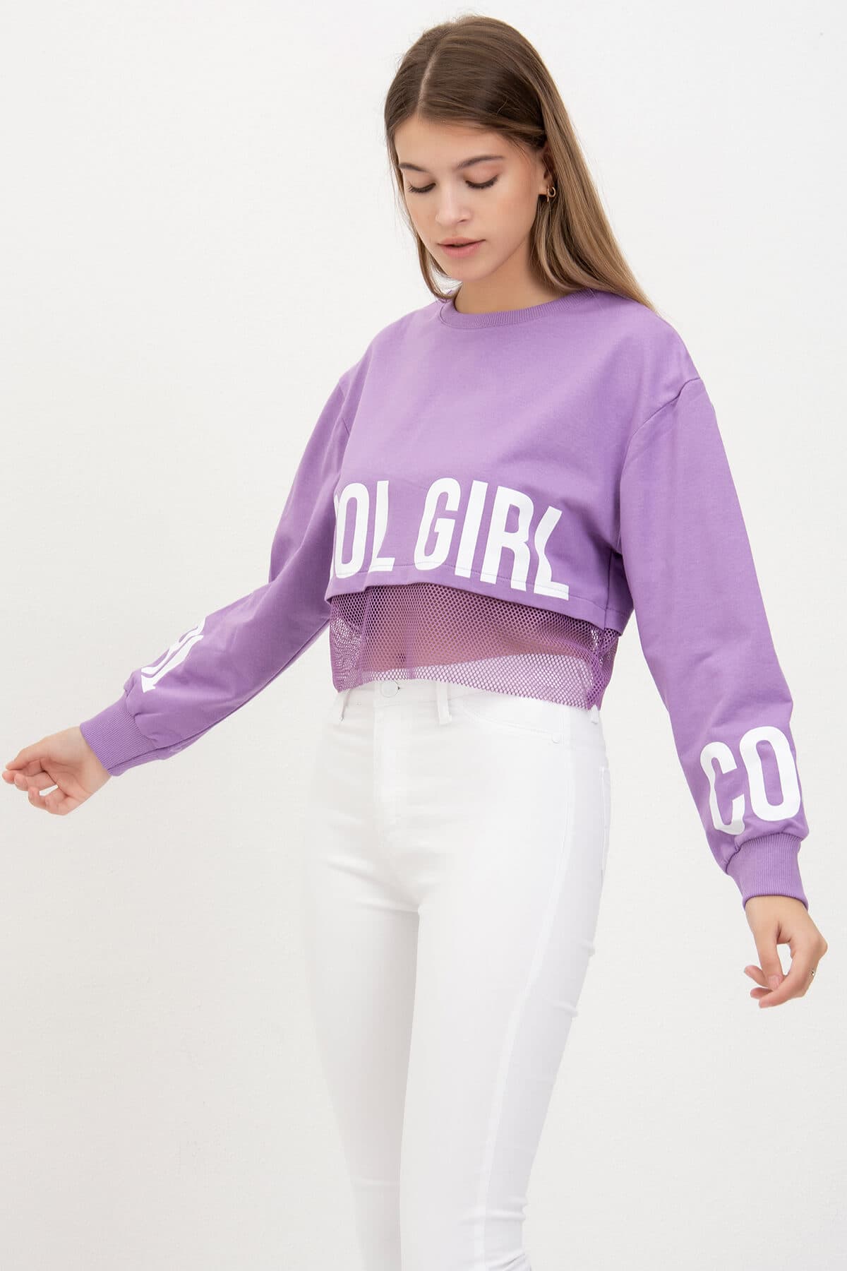 File Detaylı Sweat