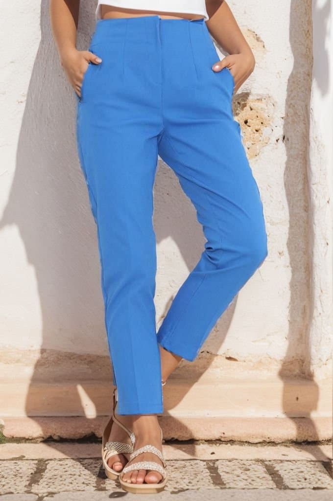 Beli Pensli Duble Pantolon Mavi