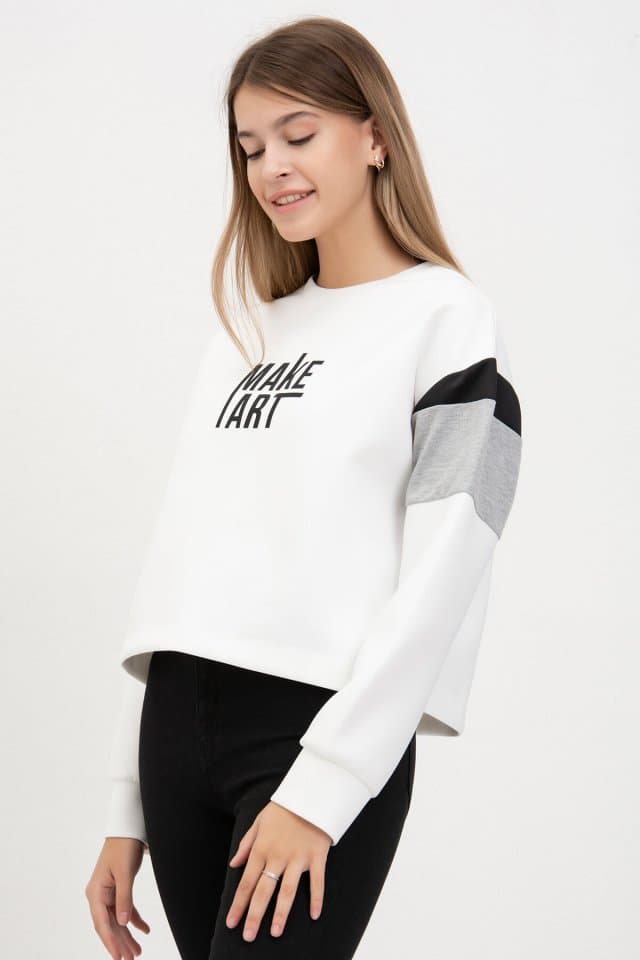 Make Art Baskılı Sweat