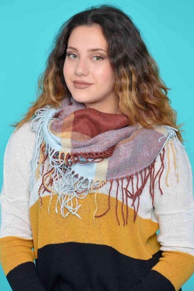 Oriana Püsküllü Unisex Boyunluk