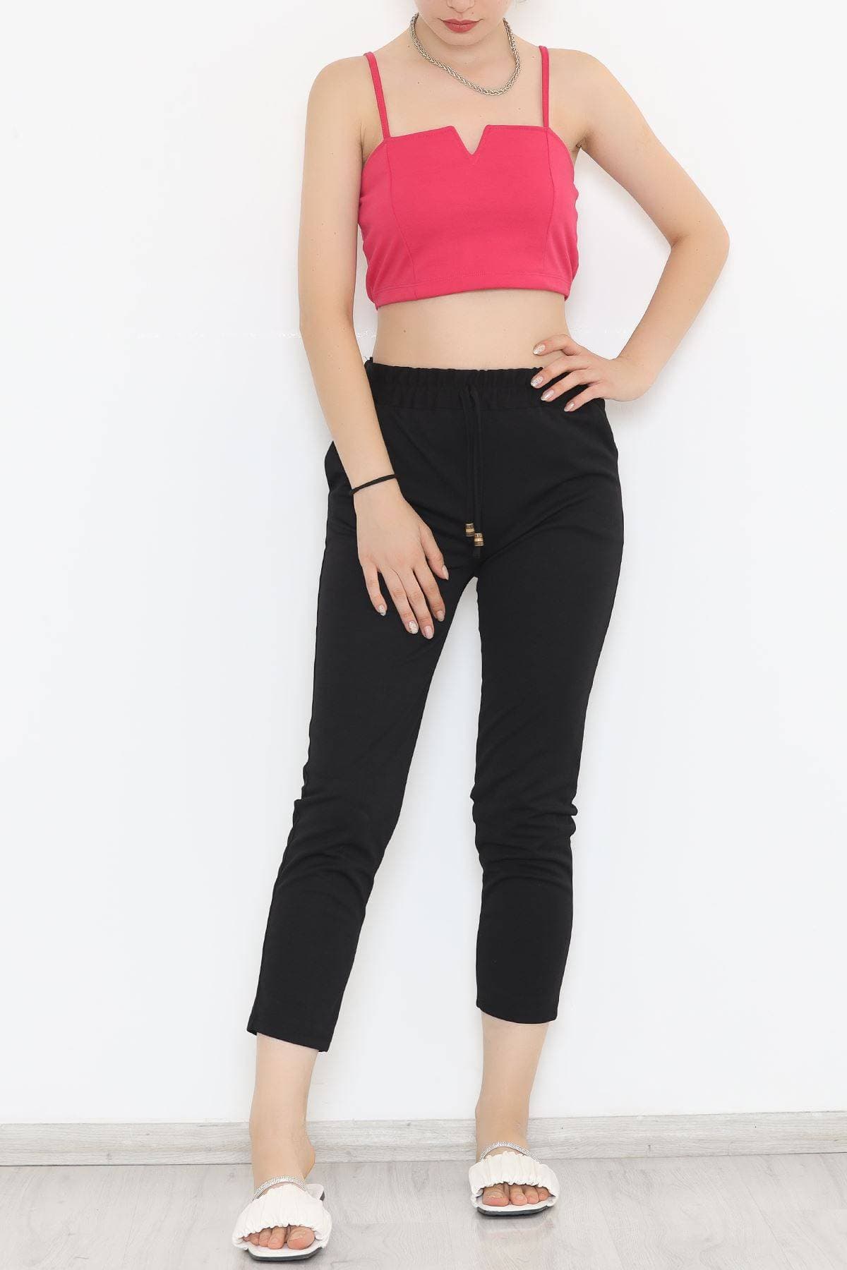 Beli Lastikli Pantolon Siyah