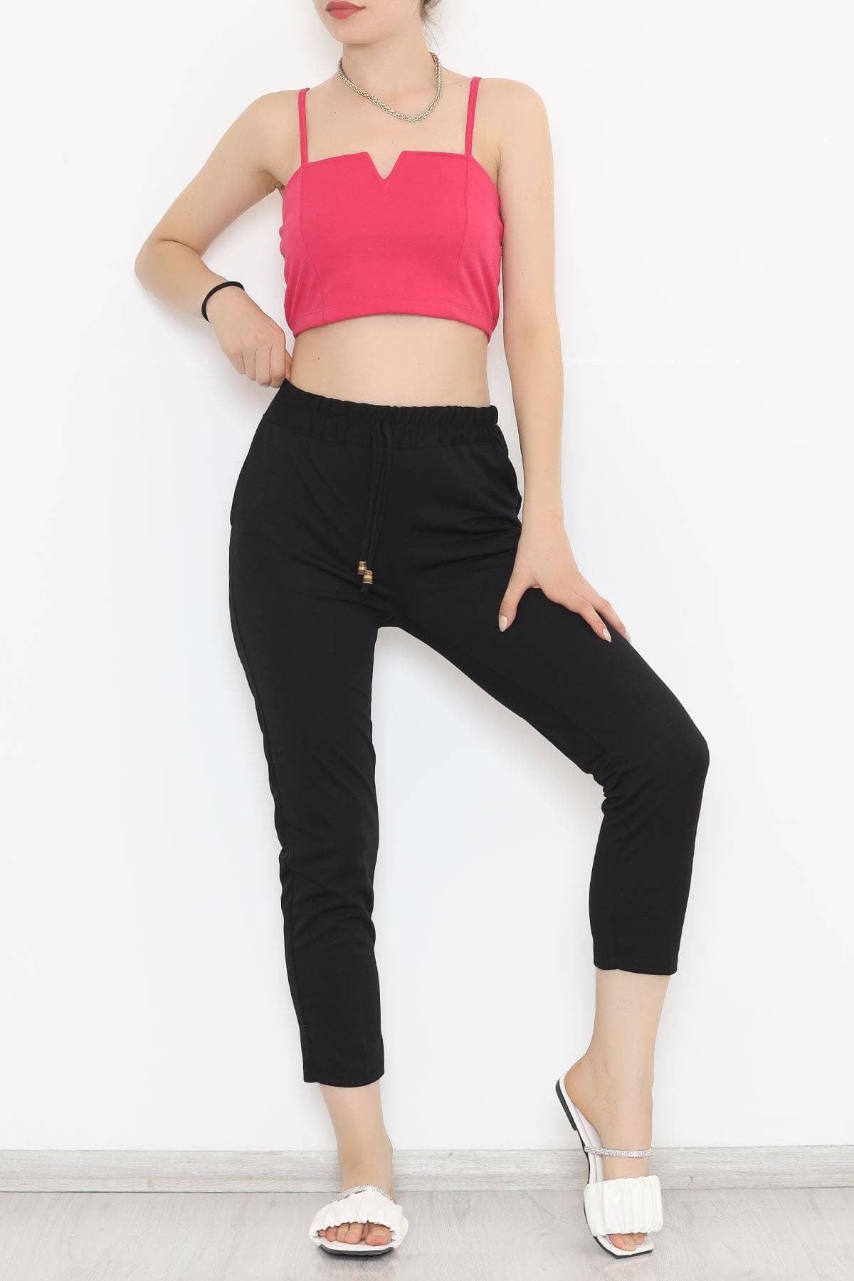 Beli Lastikli Pantolon Siyah