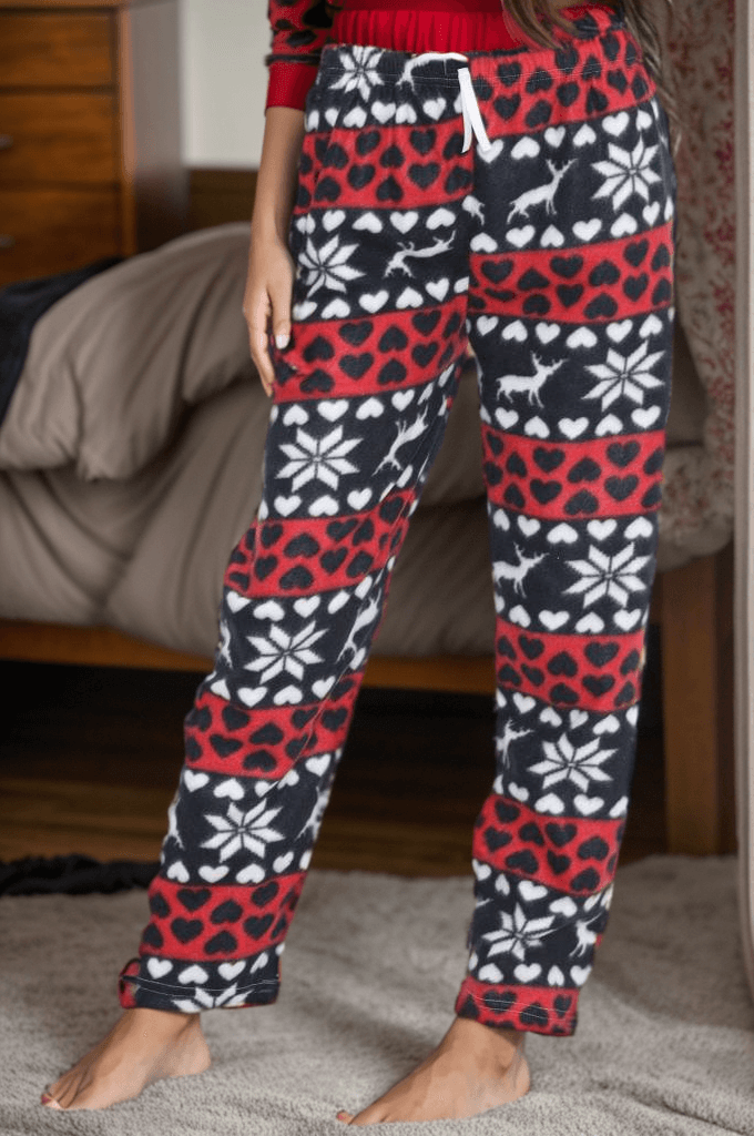 Polar Pijama Altı Kırmızısiyah