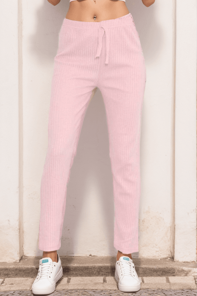 Raporlu Pantolon Pembe