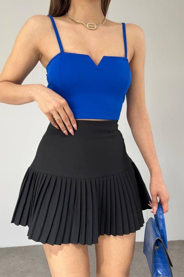 Rosalinda İp Askılı V Crop Saks