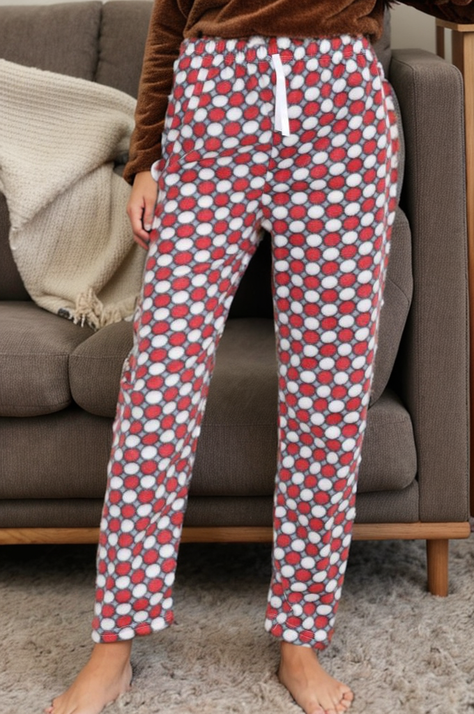 Polar Pijama Altı Kırmızınoktalı