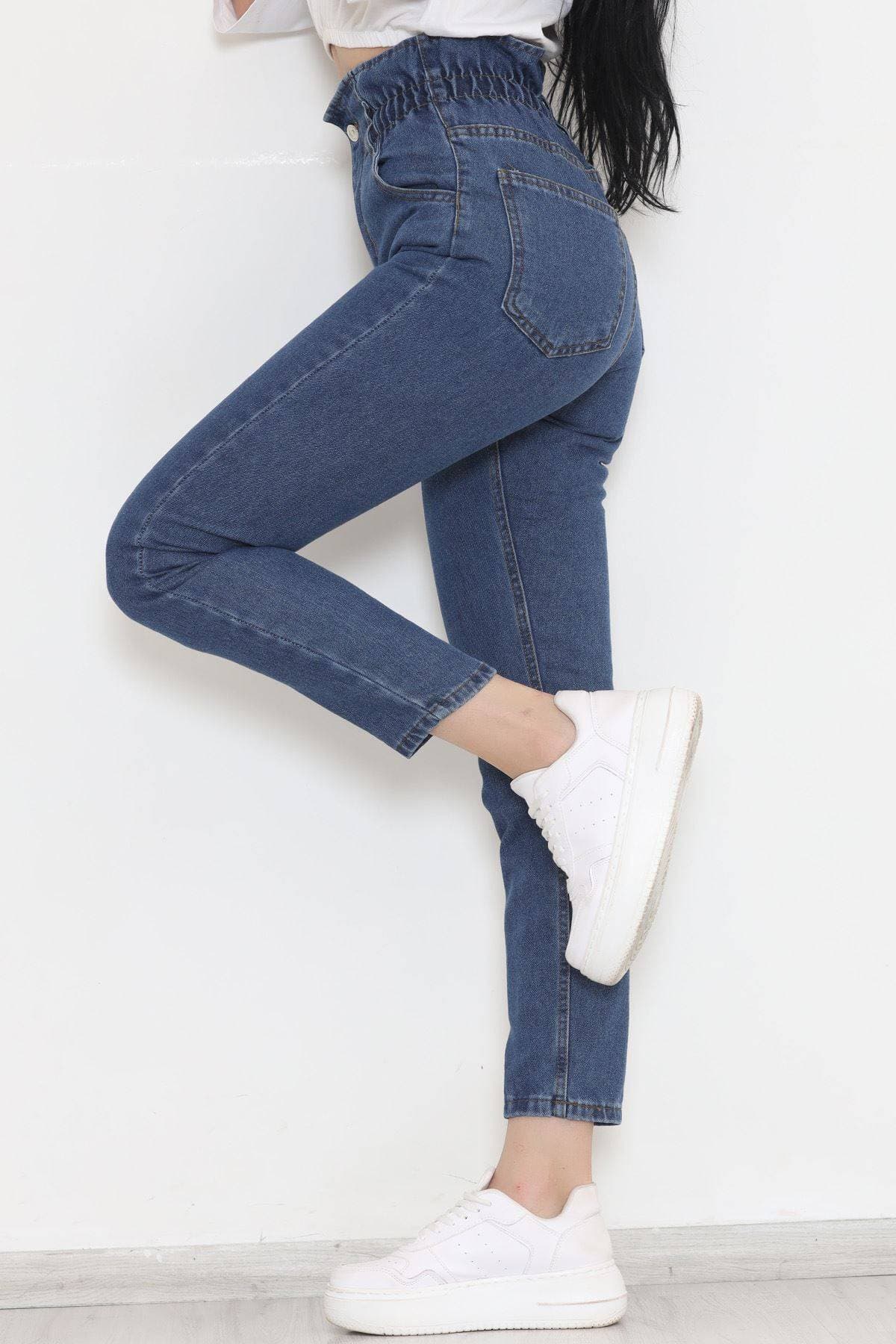 Beli Lastikli Kot Pantolon Koyumavi