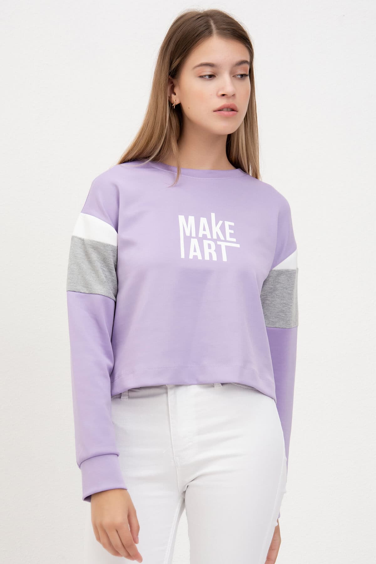 Make Art Baskılı Sweat