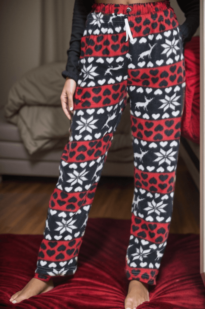 Polar Pijama Altı Kırmızısiyah