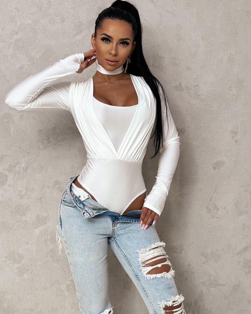 Kadın Likralı Bodysuit