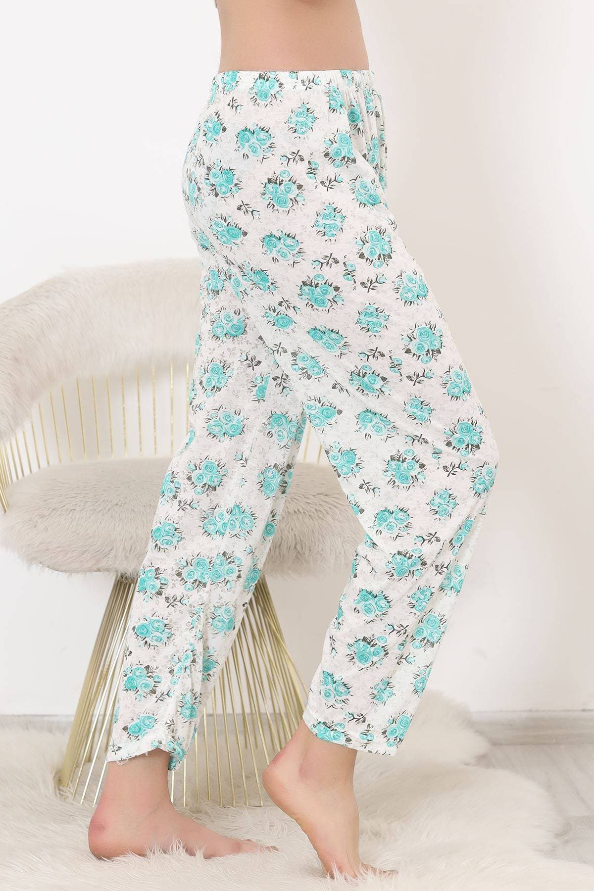 Pijama Altı Yeşilçiçekli