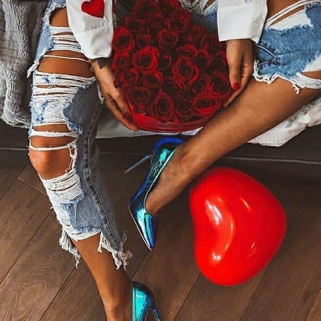 Özel Tasarım Yırtık Detay Kot Pantolon 90cm32bel40cm