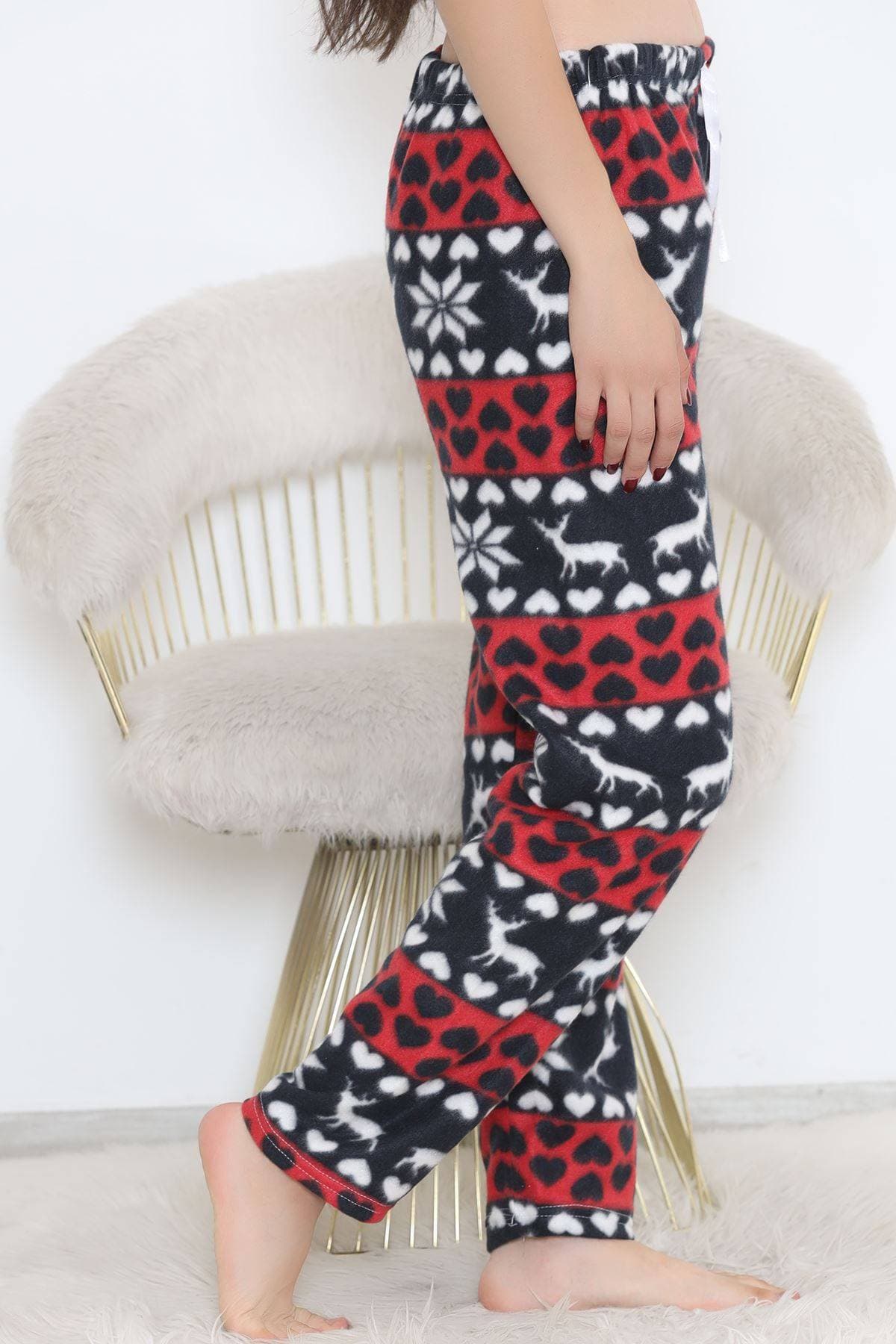 Polar Pijama Altı Lacikırmızı