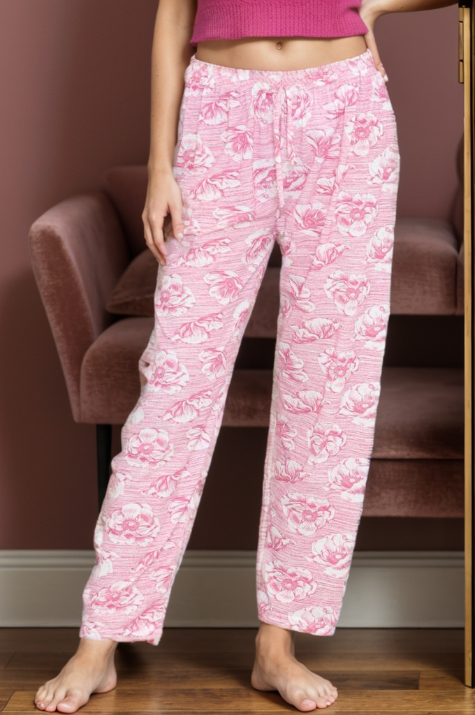 Pijama Altı Pembeçiçekli